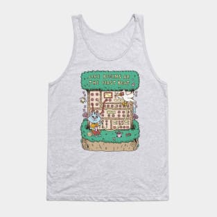 life begins at the first beat Tank Top